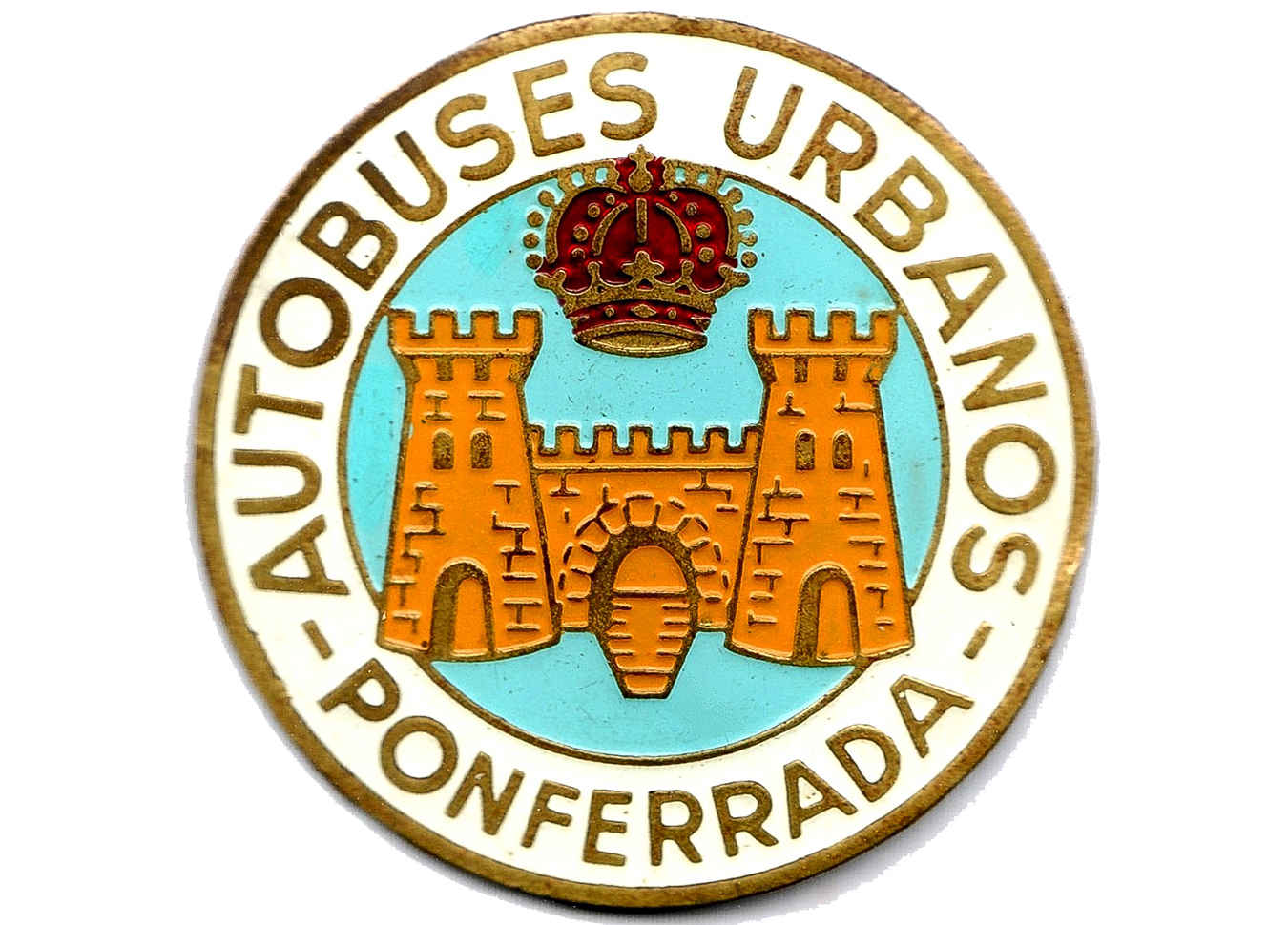 Chapa esmaltada de conductor de autobús en AUPSA